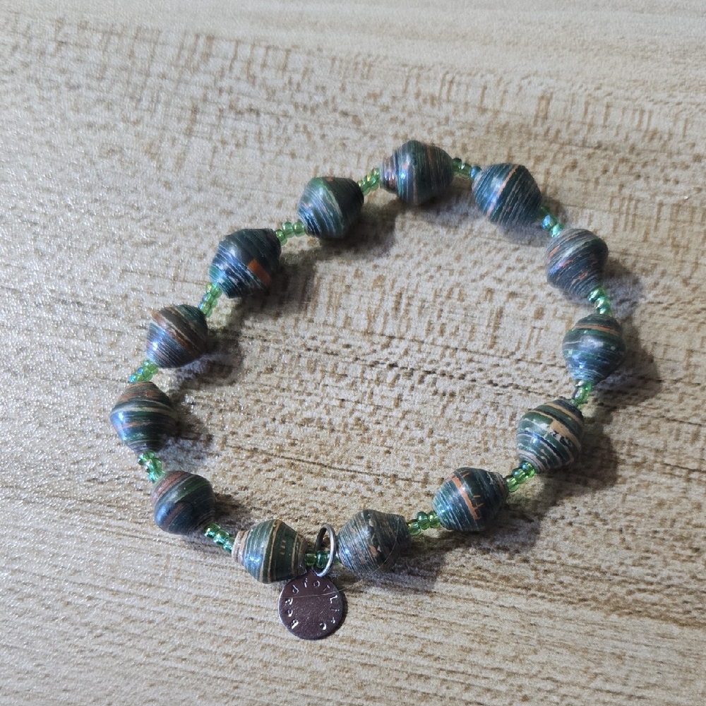 Bead For Life Paper Beaded Bracelet -handcrafted Made In Uganda 💫